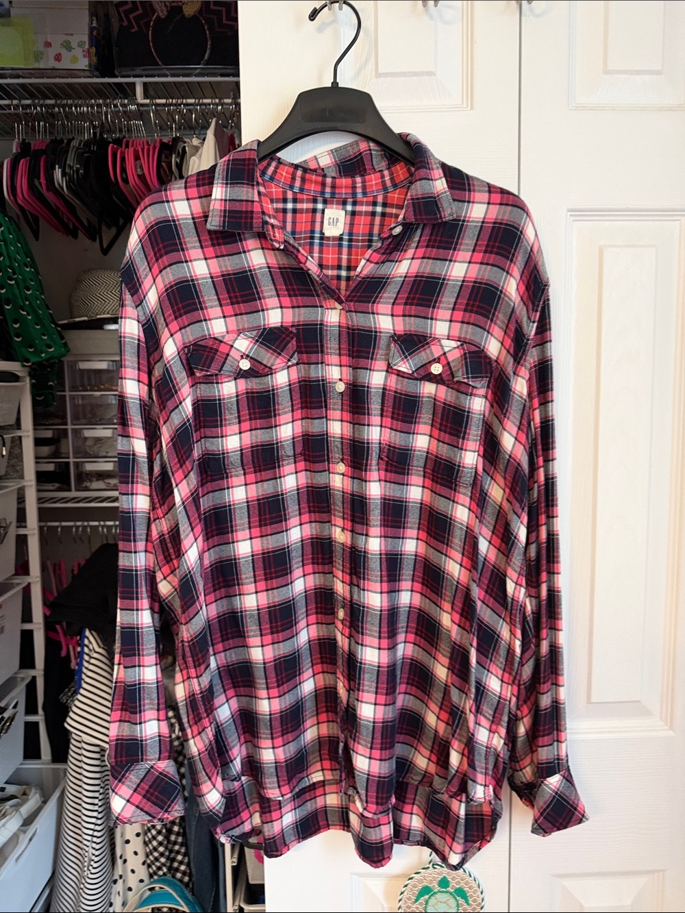 Gap women’s oversized flannel size xl